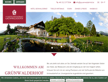 Tablet Screenshot of gruenwalderhof.at