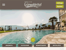 Tablet Screenshot of gruenwalderhof.com